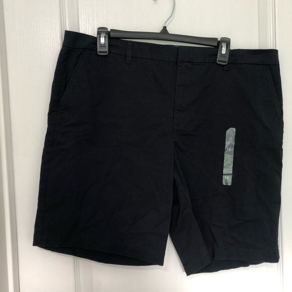 Tommy Hilfiger Mens Chino Short Size‎ 16 Navy Blue Stretch Flat Fronts NWT - Picture 1 of 10